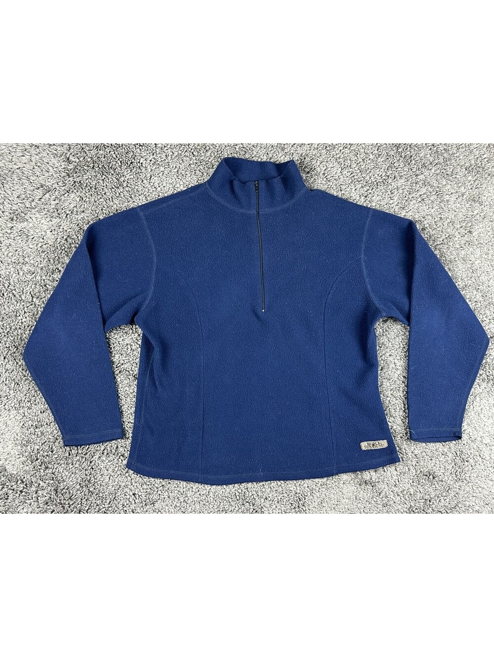 Vintage Black Diamond Womens Large Blue 1/4 Zip Fleece Pullover Jacket Top